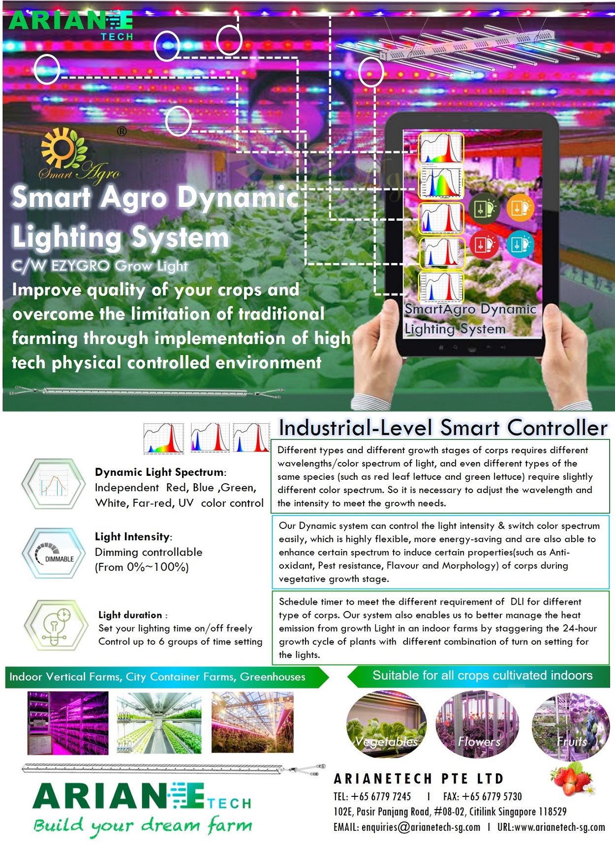 Smart Agro Dynamic Lighting Touch Screen Panel Control System1